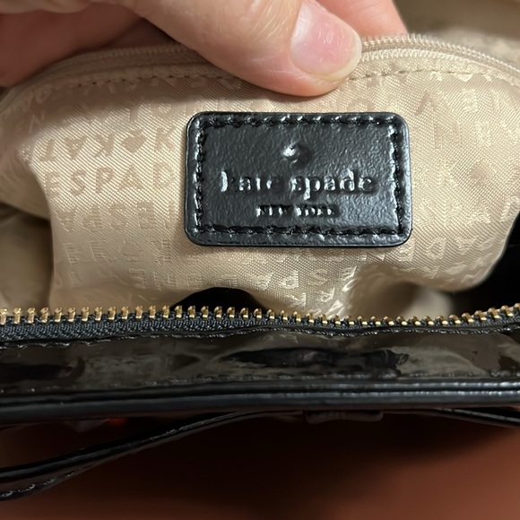 KATE SPADE NY OOH LA LA LIZZIE HANDBAG LADY JAMES BLACK PATENT LEATHER-PRISTINE - Picture 6 of 15